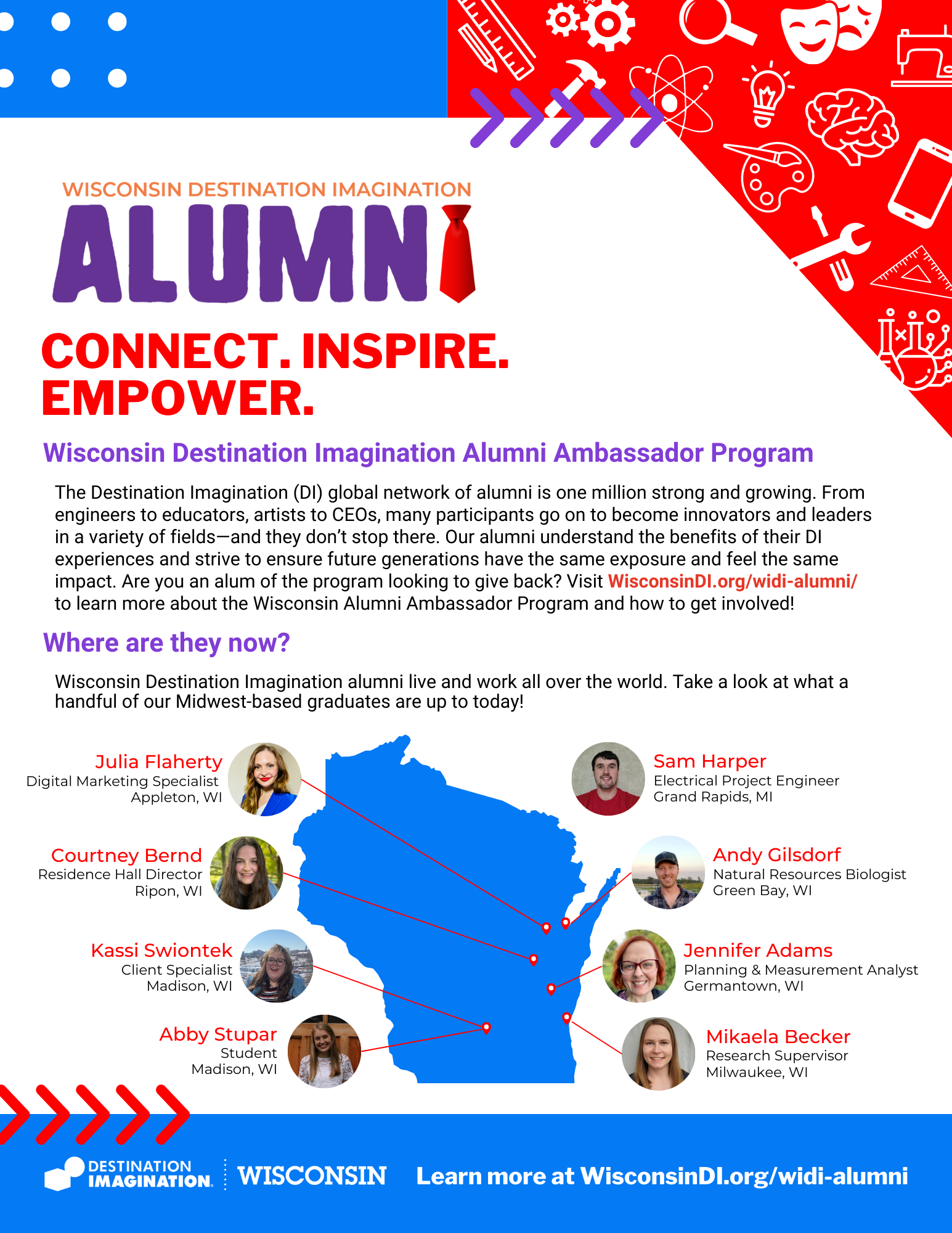 2023-24 Wisconsin Destination Imagination Alumni Flyer