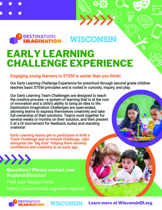 Destination Imagination  Early Learning program in Wisconsin