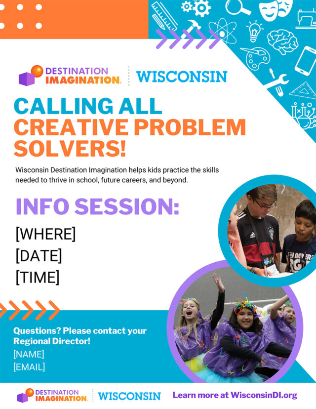 Wisconsin Destination Imagination General Information Session Flyer