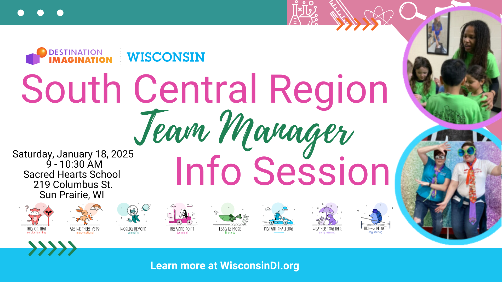 Wisconsin Destination Imagination South Central Team Manager Info Session