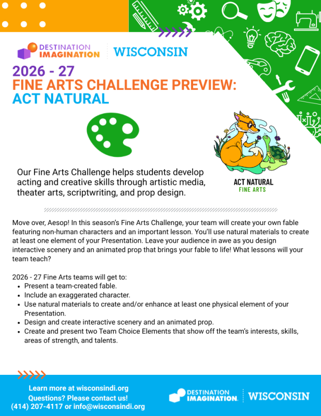 Destination Imagination Fine Arts Challenge Preview