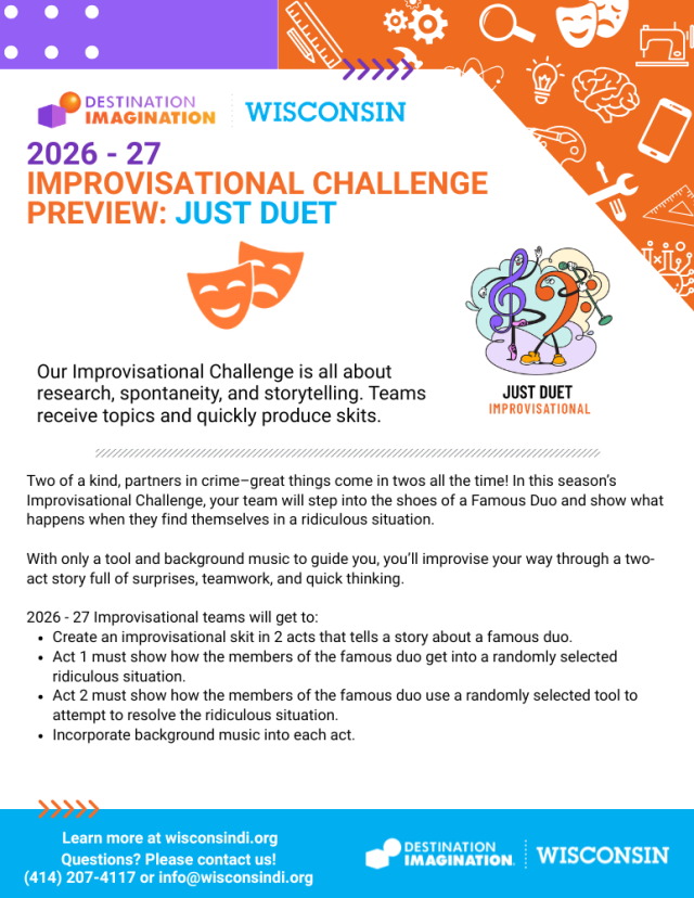 Wisconsin Destination Imagination Improvisational Challenge Preview