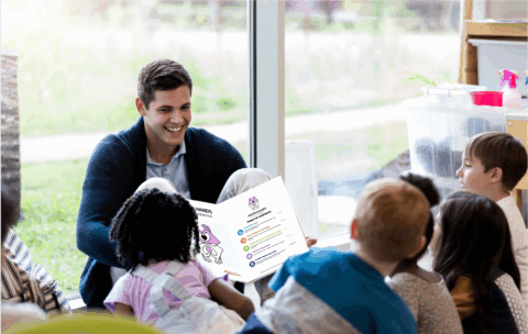 Destination Imagination Team Manager reading a Challenge to a team
