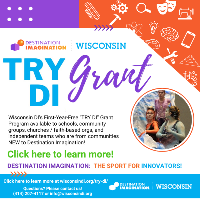 Wisconsin Destination Imagination- Try DI Free Grant Program